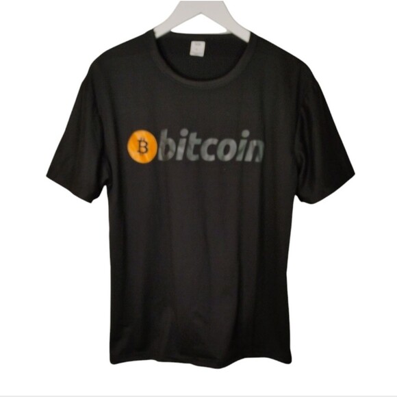 Bitcoin Shirt Black Short sleeve size Large NWT - Picture 3 of 9